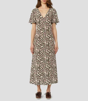Vestido midi estampado Mujer