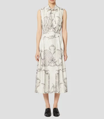Vestido midi estampado Mujer