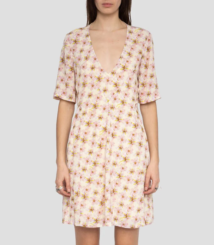 Vestido corto estampado Mujer
