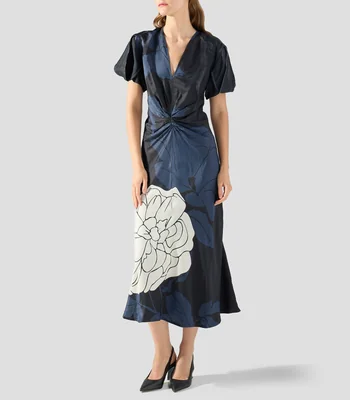 Vestido largo estampado Eve Mujer