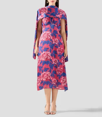Vestido largo con estampado Mujer