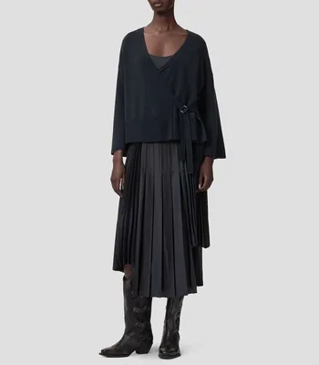 Vestido largo liso Mujer