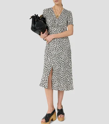 Vestido midi estampado Mujer