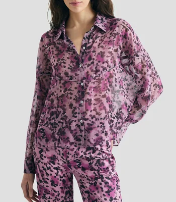 Blusa estampada de manga larga Mujer