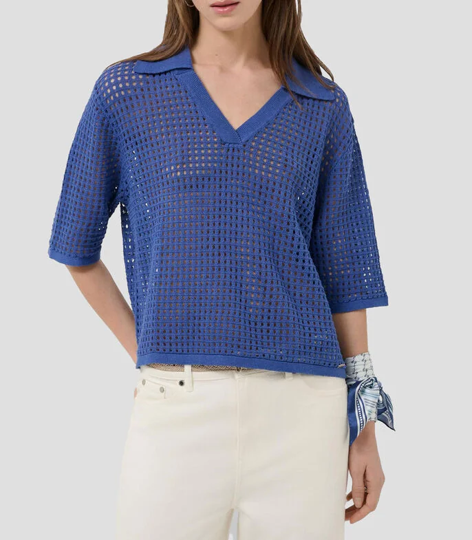 Blusa liso manga 3/4 Mujer
