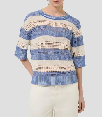 Blusa rayas manga 3/4 Mujer