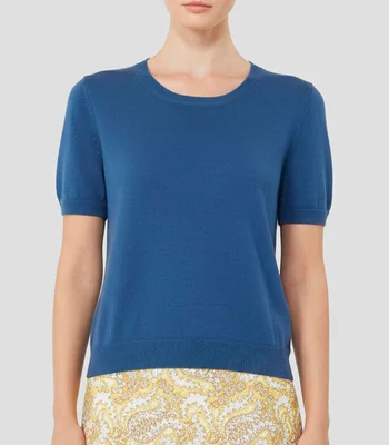 Blusa lisa manga corta Mujer