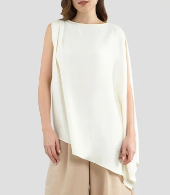 Blusa lisa sin mangas Mujer