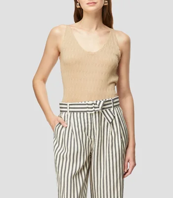 Blusa lisa sin mangas Mujer