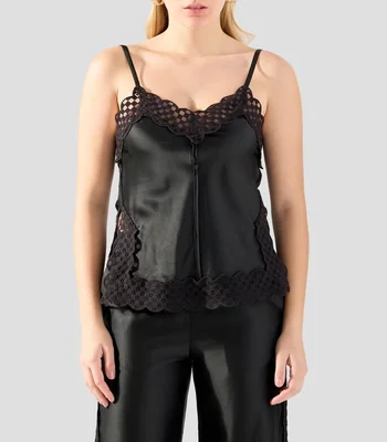 Blusa lisa sin mangas Mujer