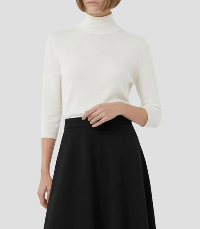Blusa liso manga 7/8 Mujer