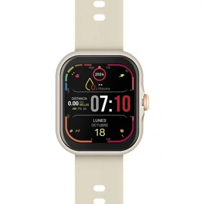 Steren Smartwatch SMW-2000, AMOLED, Android/iOS, Plata - Resistente al Agua