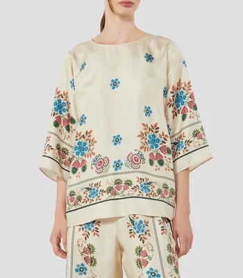 Blusa fantasía manga 3/4 Mujer
