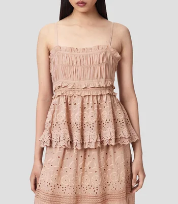 Blusa fantasía sin mangas Mujer
