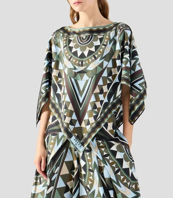 Blusa estampada sin mangas Mujer