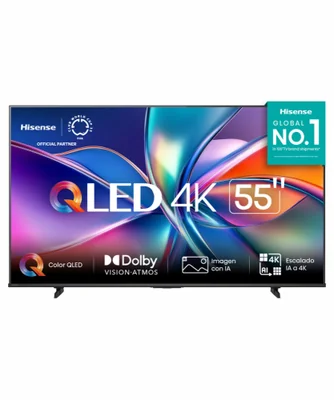 Hisense Smart TV QLED 55QD6QV 55", 4K Ultra HD, Negro