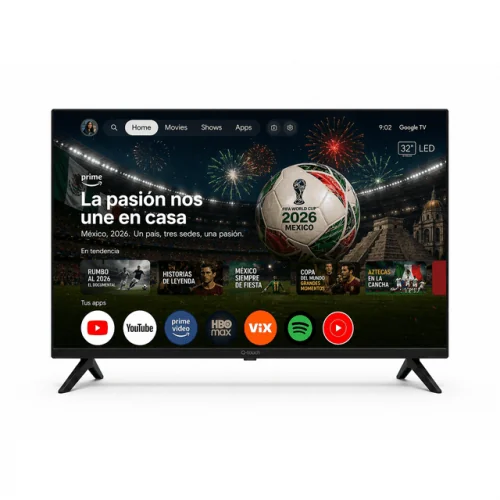 Qtouch Smart TV LED GTV0032 32", HD, Negro