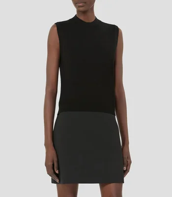 Blusa lisa sin mangas Mujer
