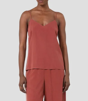 Blusa lisa sin mangas Mujer
