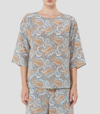 Blusa fantasía manga 3/4 Mujer