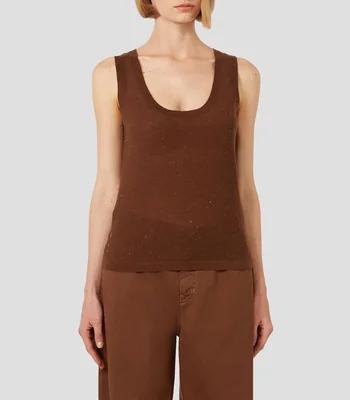 Blusa fantasía sin mangas Mujer