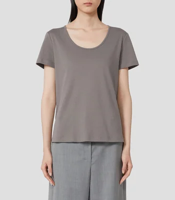 Blusa liso manga corta Mujer
