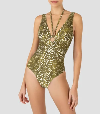 Traje de baño maillot Nenufar estampado Mujer
