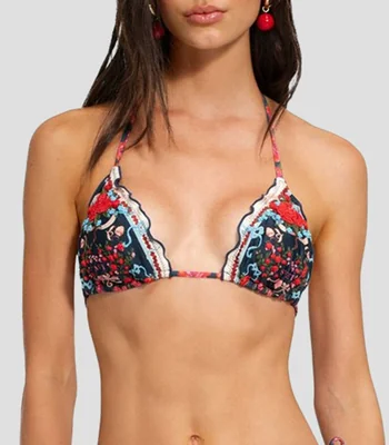 Bikini top estampado Mujer