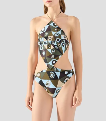 Traje de baño maillot estampado Mujer