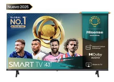 Hisense Smart TV LED 43A4NV 43", Full HD, Negro