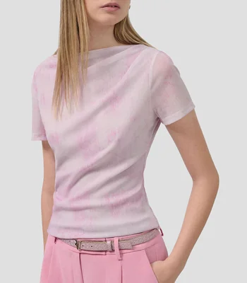 Playera cuello barco manga corta fantasía Mujer