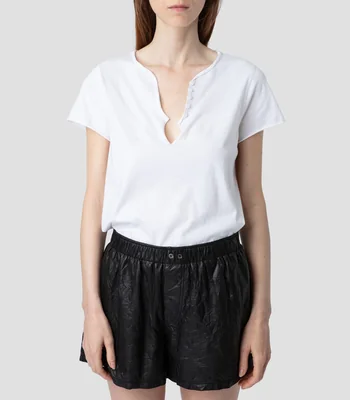 Playera lisa de manga corta Mujer