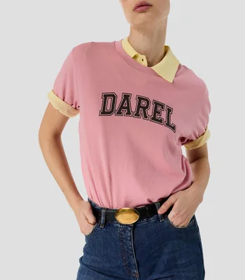 Playera cuello redondo manga corta Melly estampada Mujer
