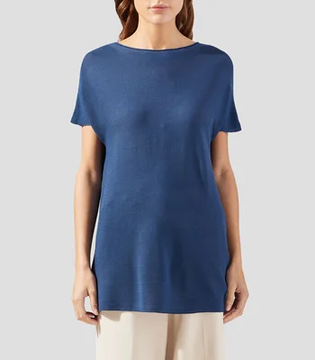 Playera cuello barco manga corta lisa Mujer