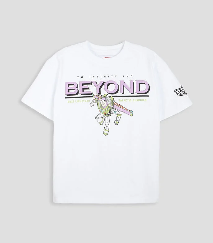 Playera cuello redondo manga corta estampada Niño