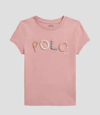 Playera cuello redondo manga corta estampada Mujer