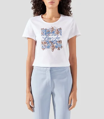 Playera cuello redondo manga corta fantasía Mujer