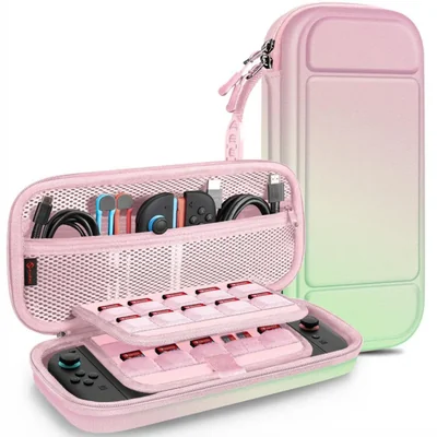 Funda de transporte FINTIE para Nintendo Switch 2 (2025) Rosa Verde