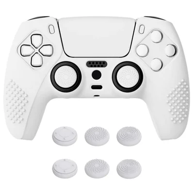 eXtremeRate PlayVital 3D Tachonado Diseño Funda de Silicona Antideslizante Tacto Suave para ps5 Mando, Carcasa Protector de Goma