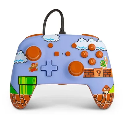 PowerA NSN Naturalsmart Nutrition Nintendo Switch Super Mario Bros. Enhanced Wired Controller