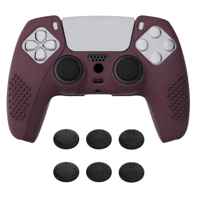 eXtremeRate PlayVital 3D Tachonado Diseño Funda de Silicona Antideslizante Tacto Suave para ps5 Mando, Carcasa Protector de Goma