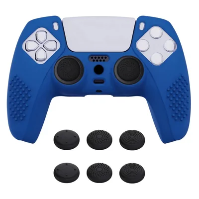 eXtremeRate PlayVital 3D Tachonado Diseño Funda de Silicona Antideslizante Tacto Suave para ps5 Mando, Carcasa Protector de Goma