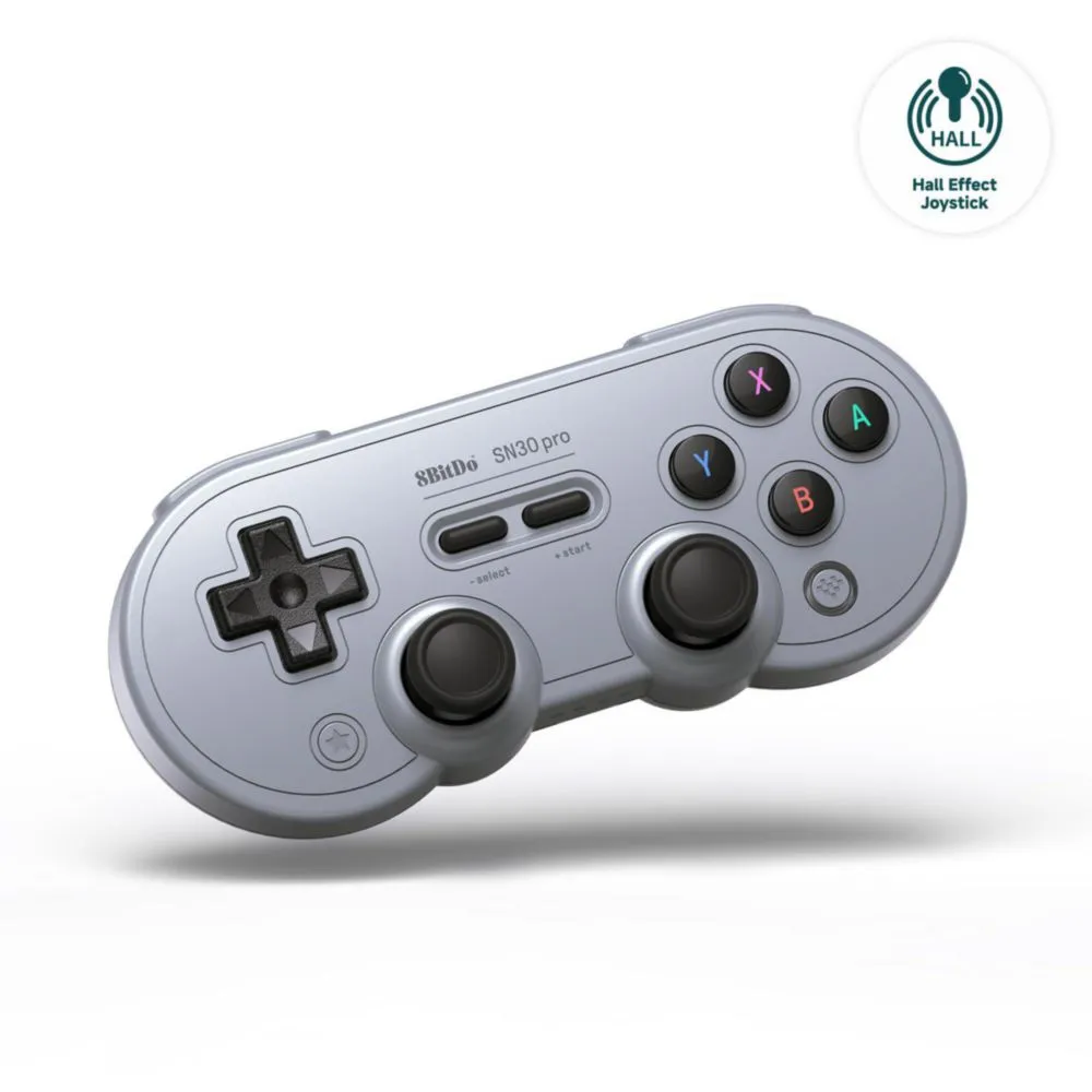 8Bitdo SN30 Pro Bluetooth Controller, Hall Effect Joystick Update, Compatible with Switch, PC, macOS, Android, Steam Deck & Rasp