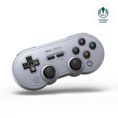 8Bitdo SN30 Pro Bluetooth Controller, Hall Effect Joystick Update, Compatible with Switch, PC, macOS, Android, Steam Deck & Rasp
