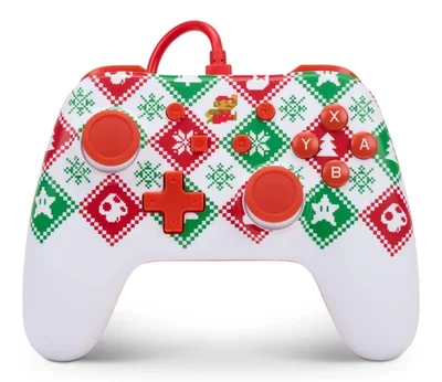 PowerA Control Alámbrico para Nintendo Switch - Mario Holiday Sweater - Standard Edition