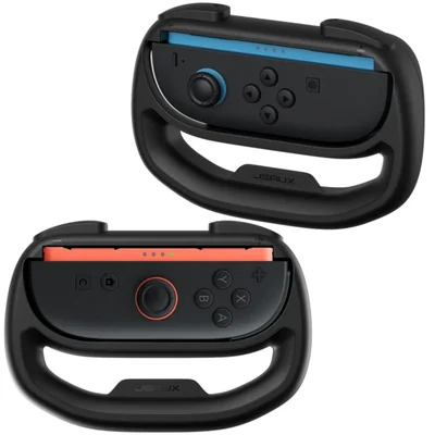 JSAUX Volantes para Switch 2, Accesorios Compatibles con Mandos JoyCon y JoyCon Controller, Ideal para Mario Kart 9/8 Deluxe, Ex
