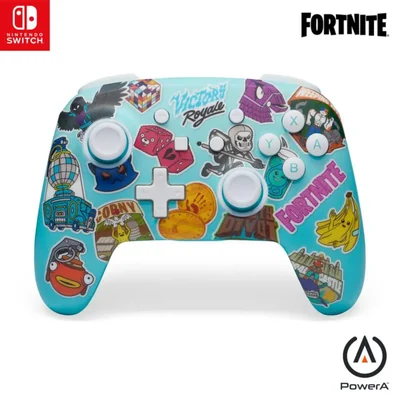 PowerA - Control Inalámbrico para Nintendo Switch/Switch 2 / Switch Lite/OLED - Fortnite Sticker Mania - Con Licencia Oficial