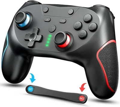 Control Inalámbrico para Nintendo Switch, Mando para Switch con Programación de Macros,Gyro Axis, Vibración HD, Turbo, Pro Contr