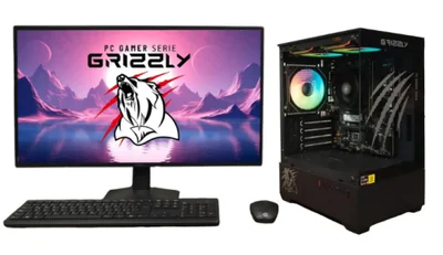 Computadora Grizzly PG-AMD097, AMD Ryzen 5 8500G, 32GB, 1TB SSD, Wi-Fi, Windows 11 Prueba + Teclado/Mouse/Monitor de 27"