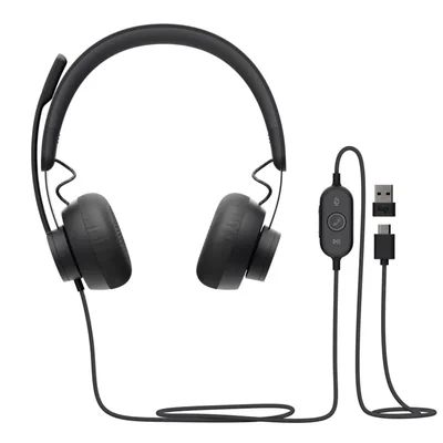 Auriculares intraurales Logitech Zone 750 con cable y micrófono con cancelación de ruido